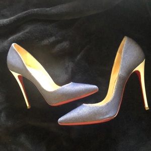 Christian Louboutin So Kate denim heels